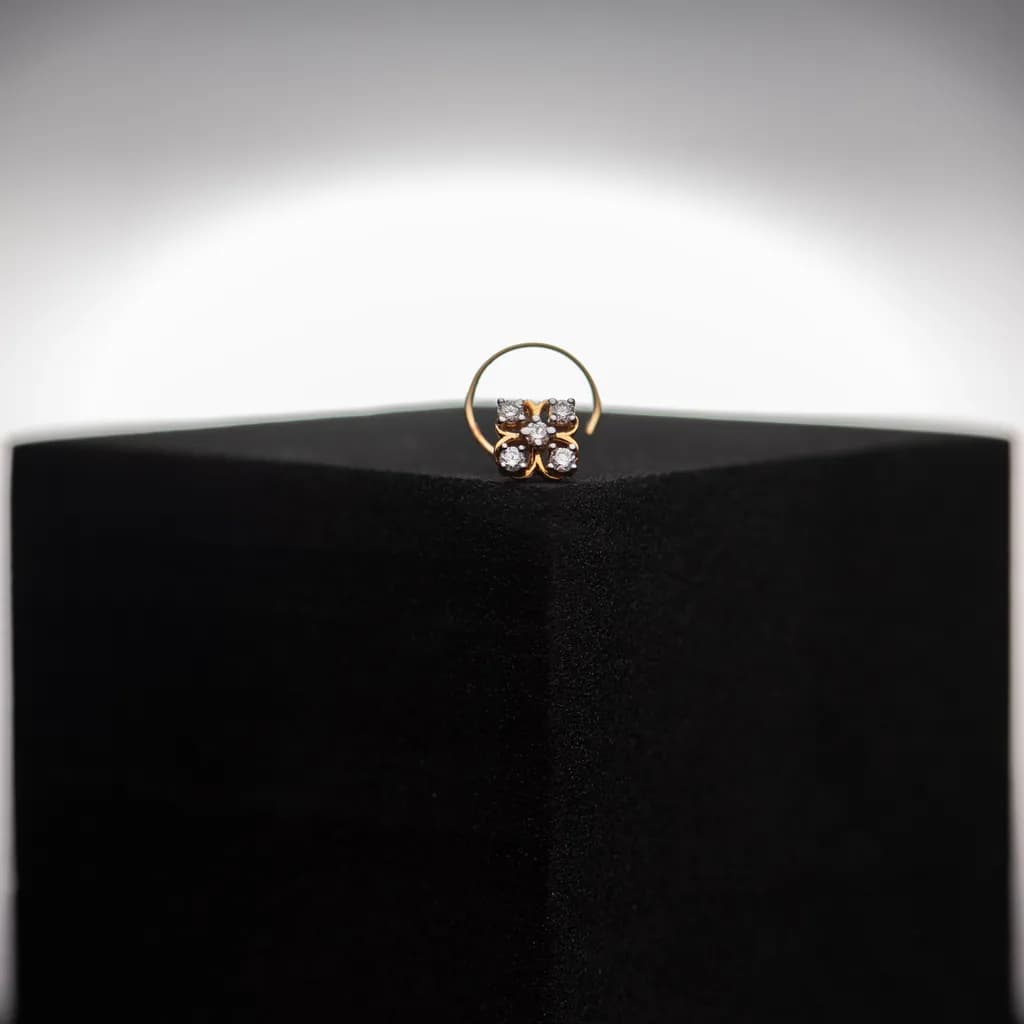 DAZZLING SNOWFLAKE STUDS (14K WITH NATURAL DIAMONDS)