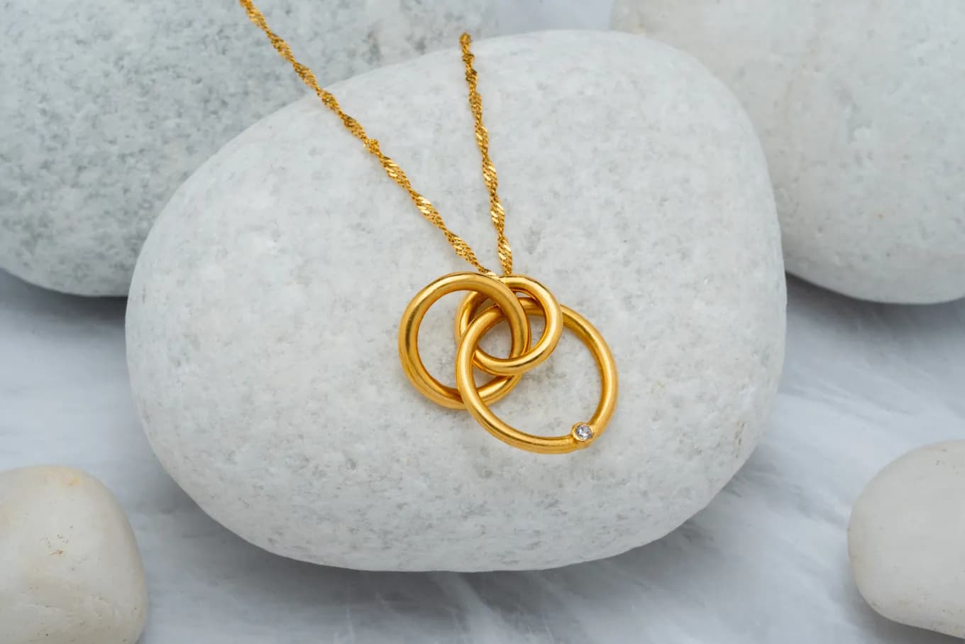 Triple Ringed GOLD PENDANT