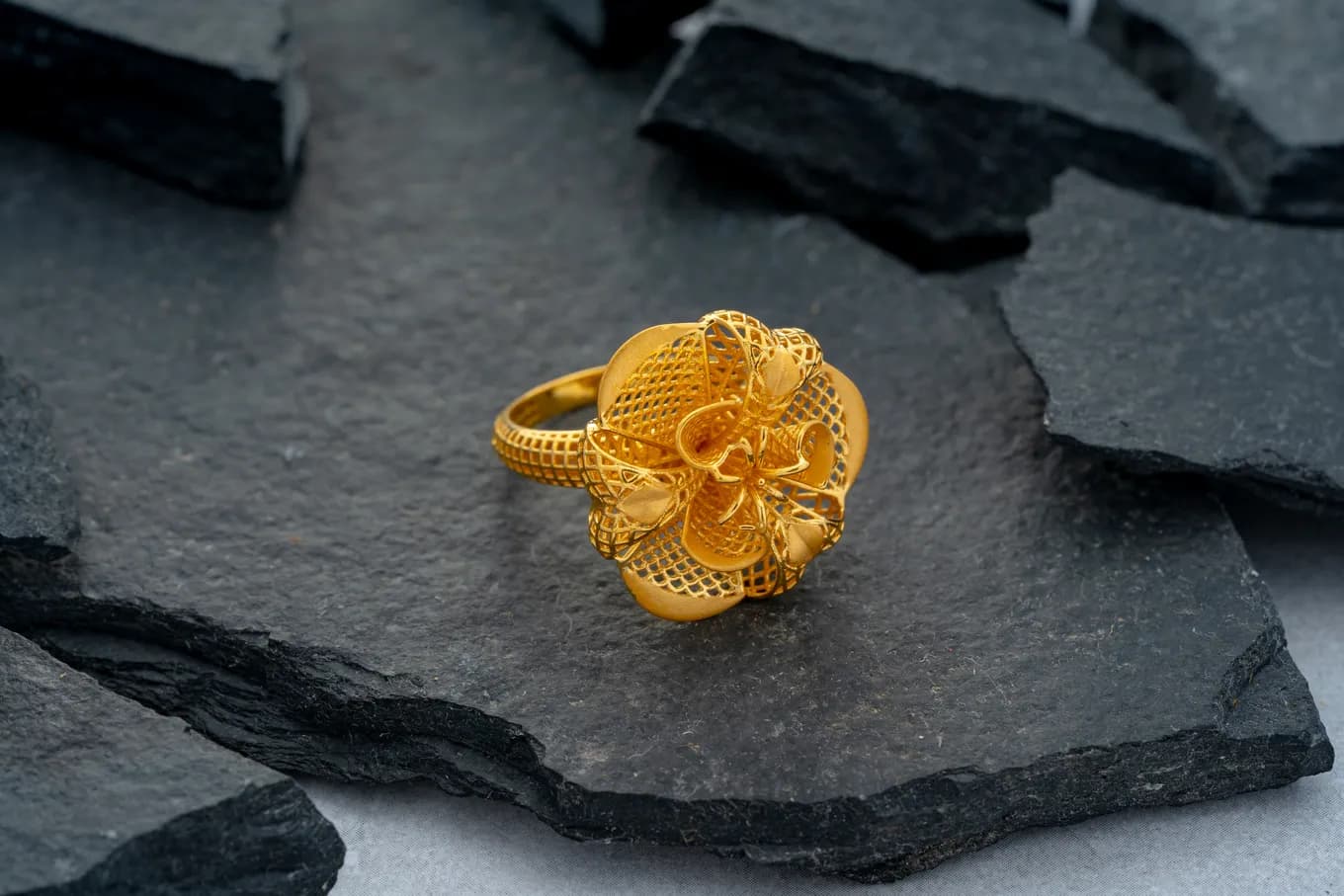 Floral Bloom Gold Ring