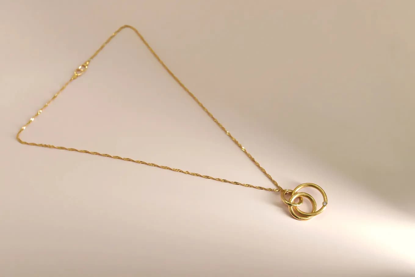 Triple Ringed GOLD PENDANT