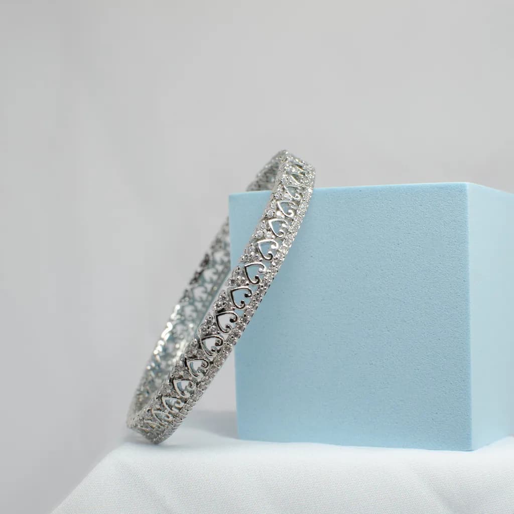 Heavenly Love Silver Bangle