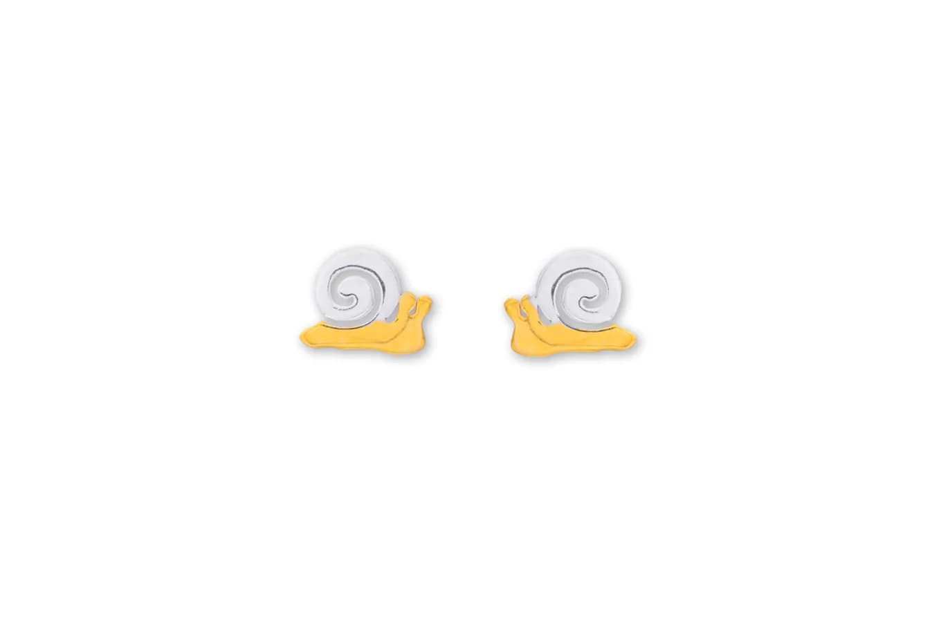Cute Gold Snail Studs