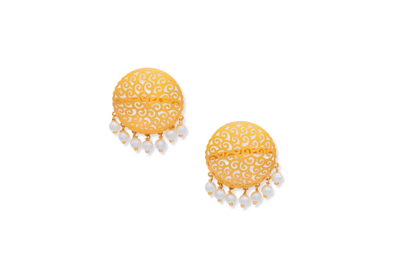 Gold Jali Work Studs