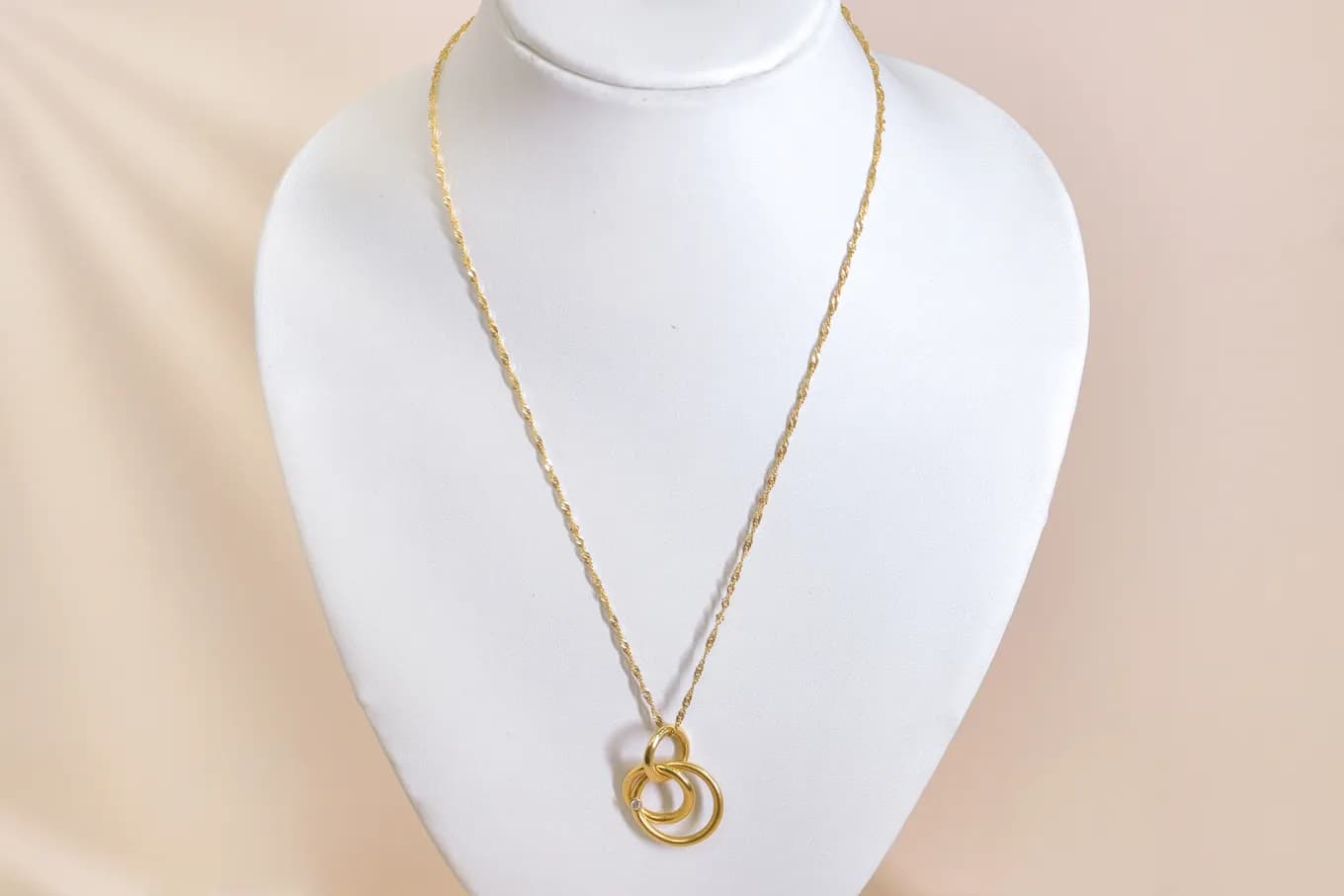 Triple Ringed GOLD PENDANT