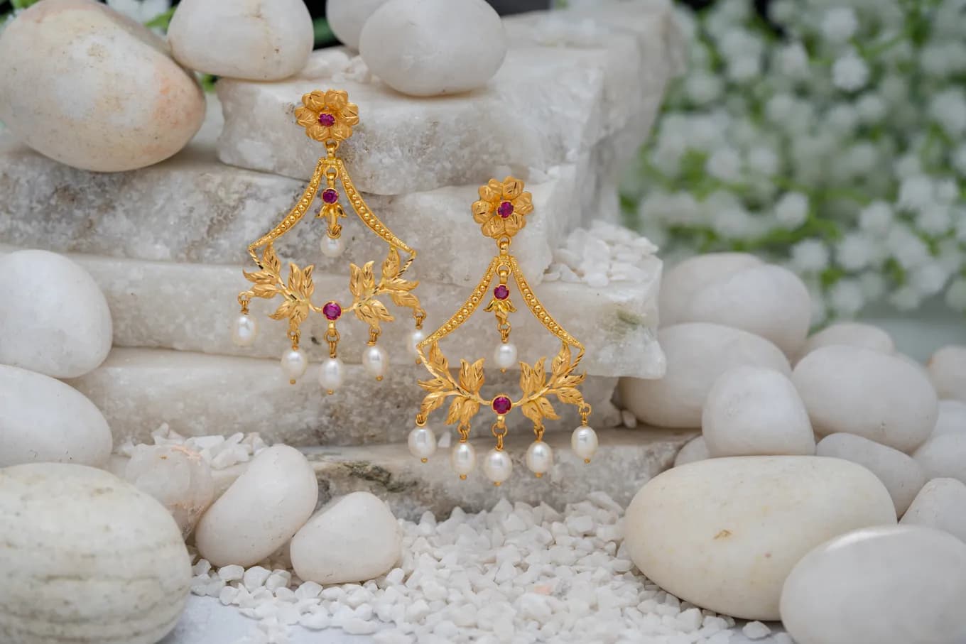 Enchanting Gold Chandelier Earrings