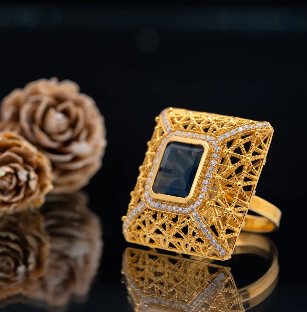 Square Shaped Gold Ring