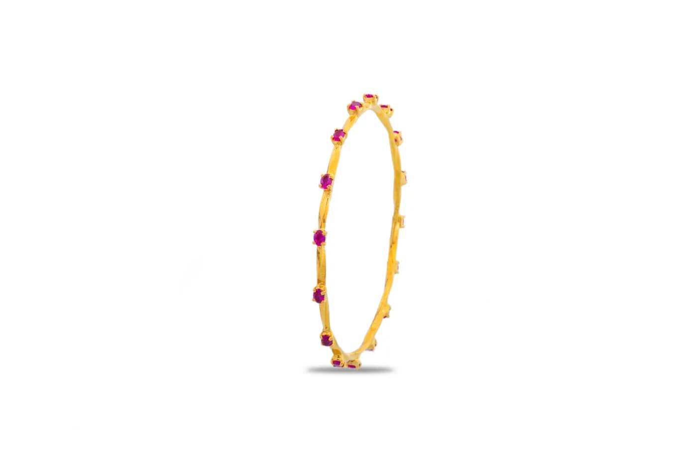 RED SPARKLE GOLD BANGLE