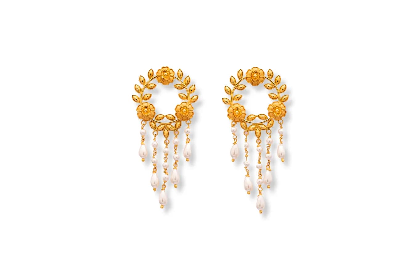 Wreath of Glamour Gold Earrings