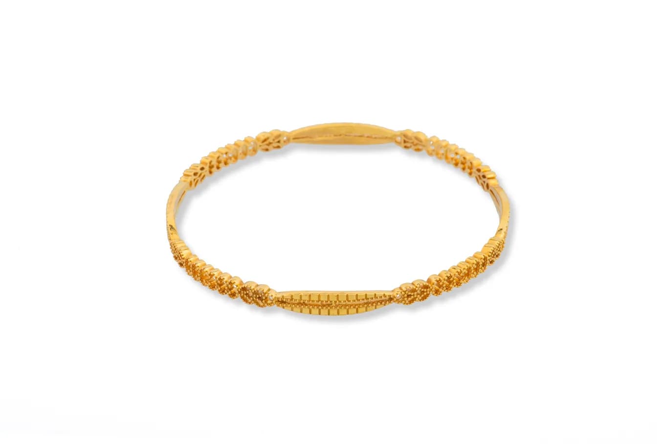 TEXTURED GOLD BANGLE
