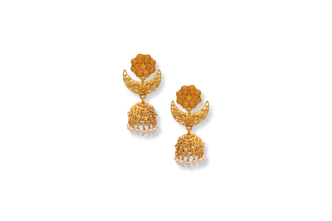 Traditional Floral Jhumkas