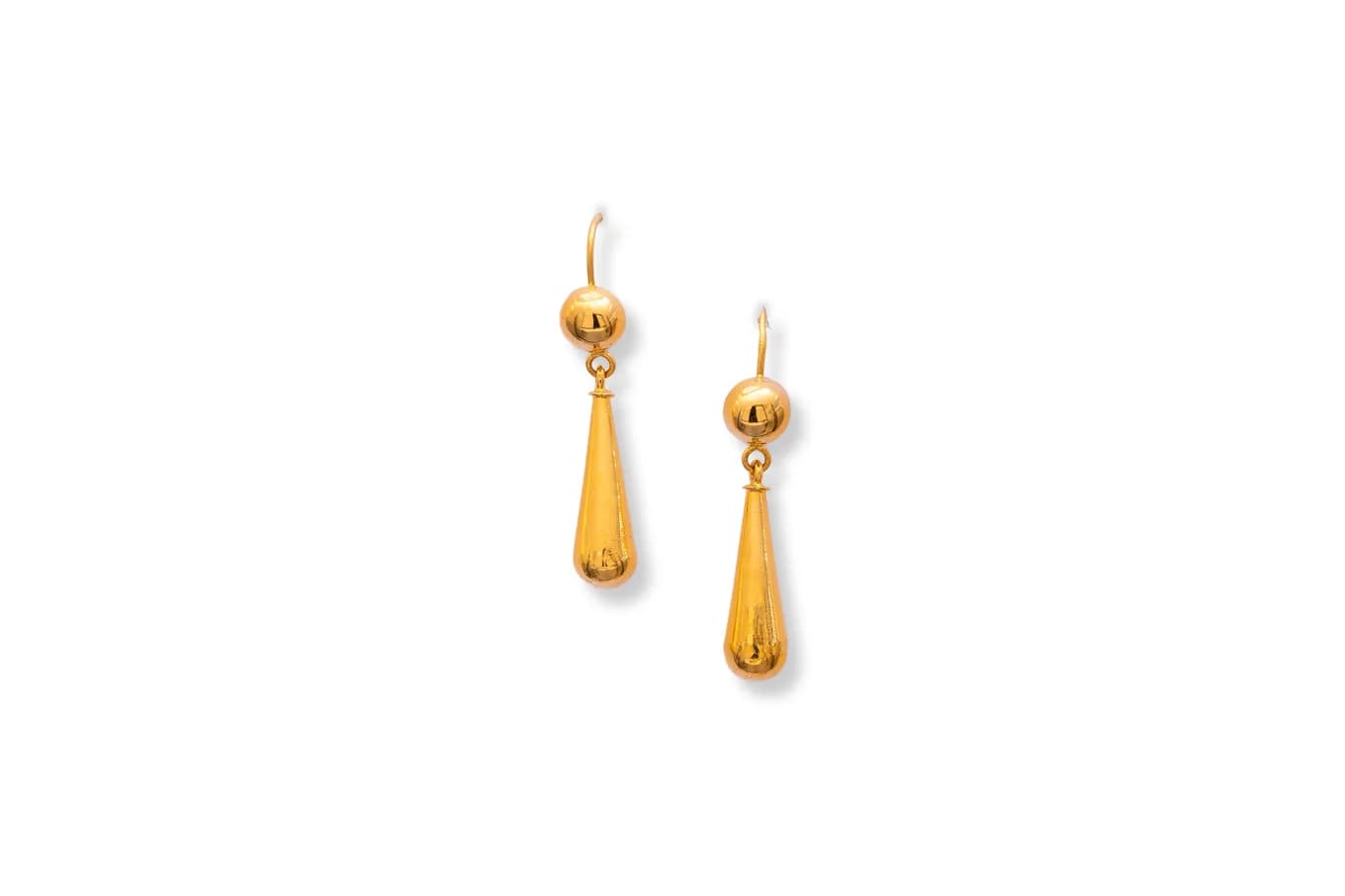 Sleek Dazzling Drop GOLD Earrings