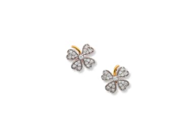 DIAMOND CLOVER LEAF (18K WITH  LAB GROWN DIAMONDS)
