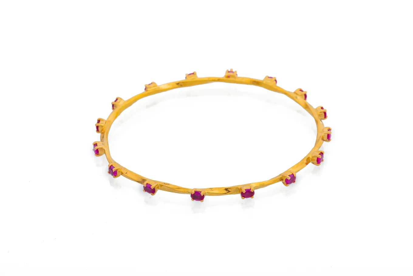 RED SPARKLE GOLD BANGLE