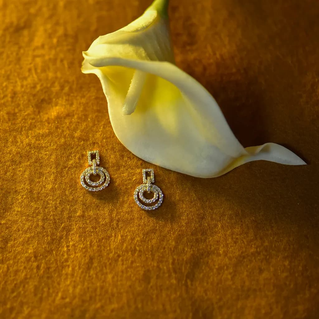 DAZZLING CIRCLES (18K WITH  NATURAL DIAMONDS)