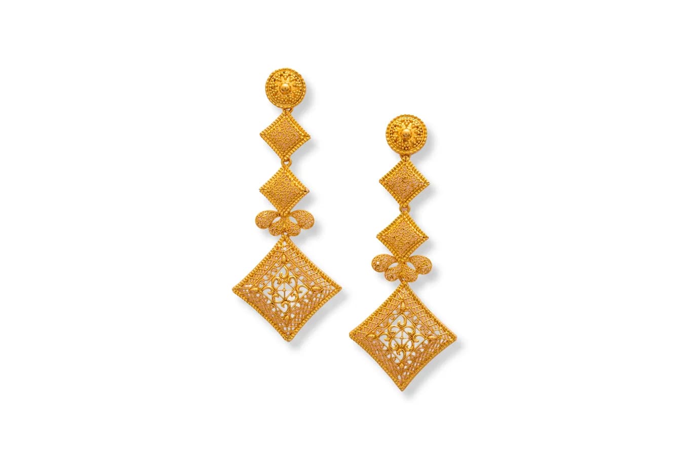 Geometric Pride Gold Earrings