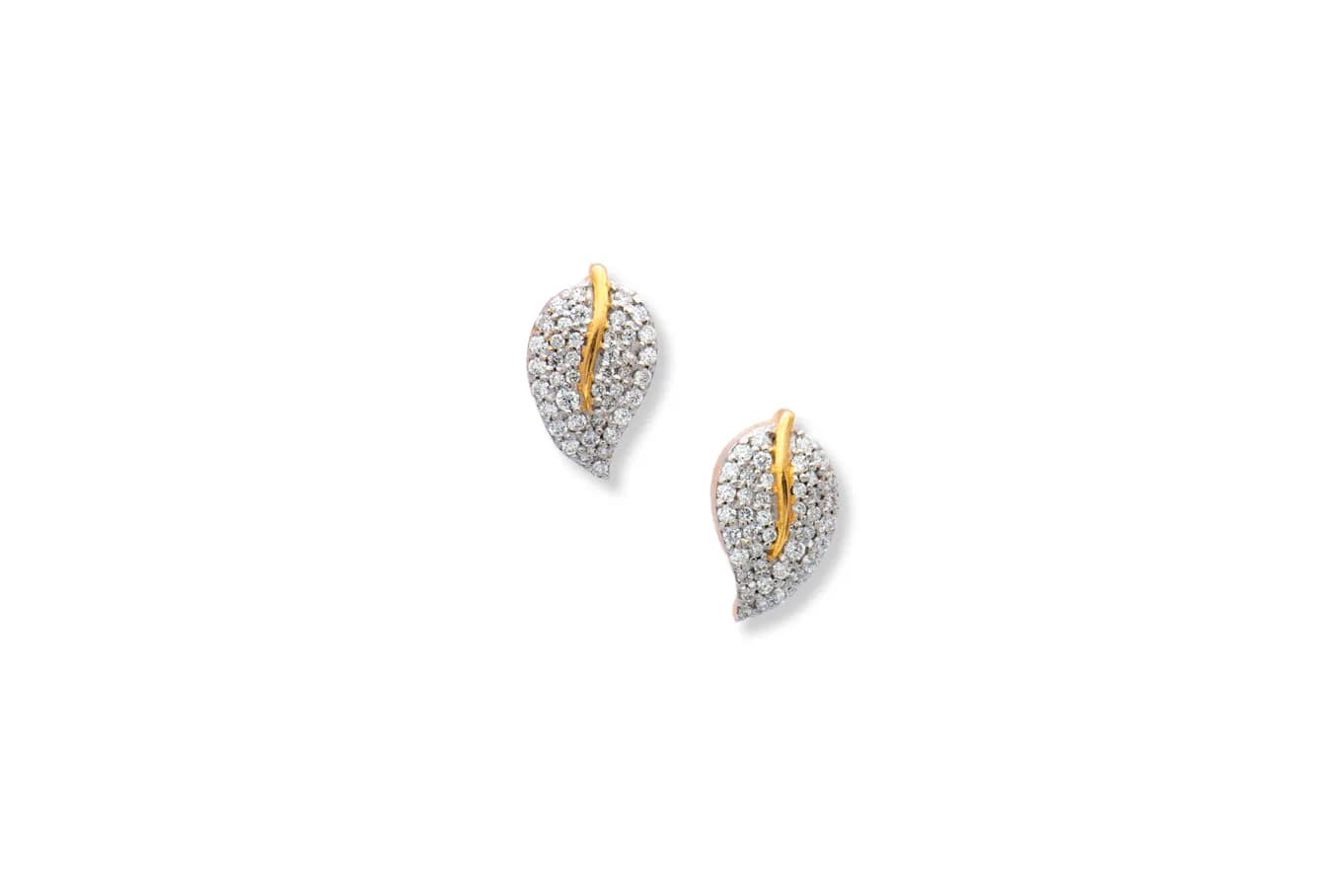 LEAFY AFFAIR  DIAMOND STUD(18K WITH NATURAL DIAMONDS)