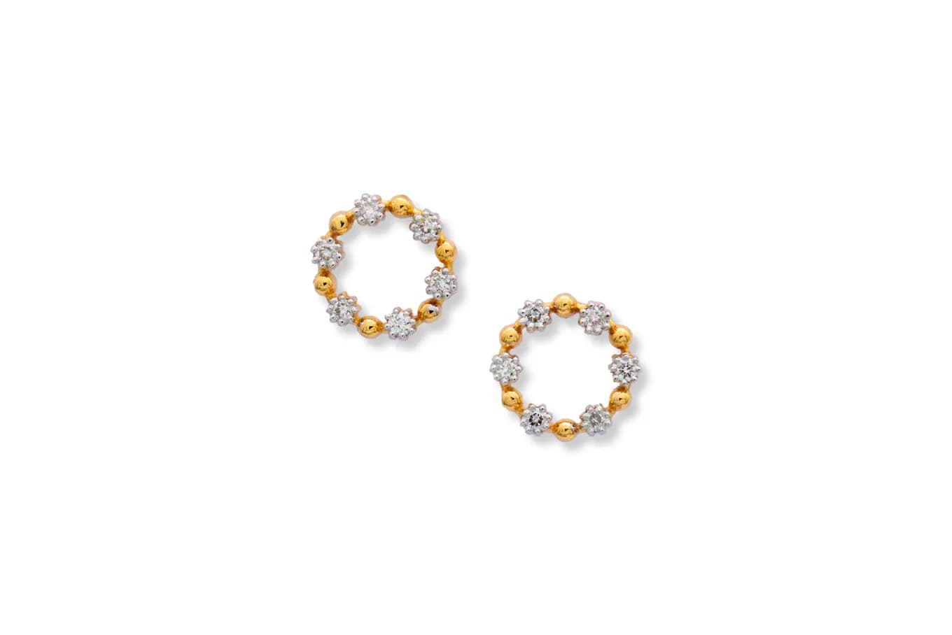 WREATHS OF DIAMOND STUD(18K WITH NATURAL DIAMONDS)