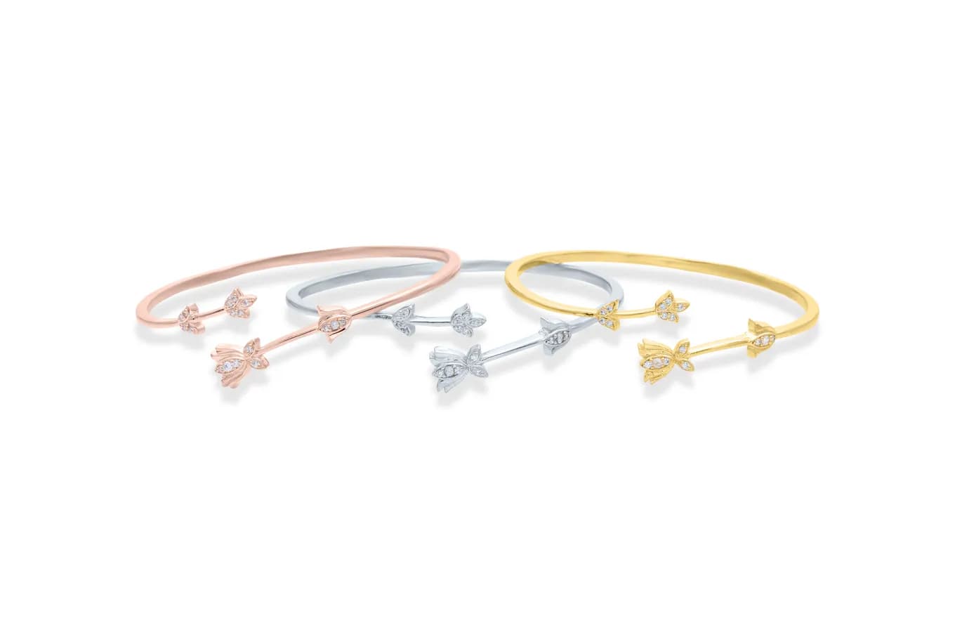 LOTUS MOTIF SILVER BANGLE