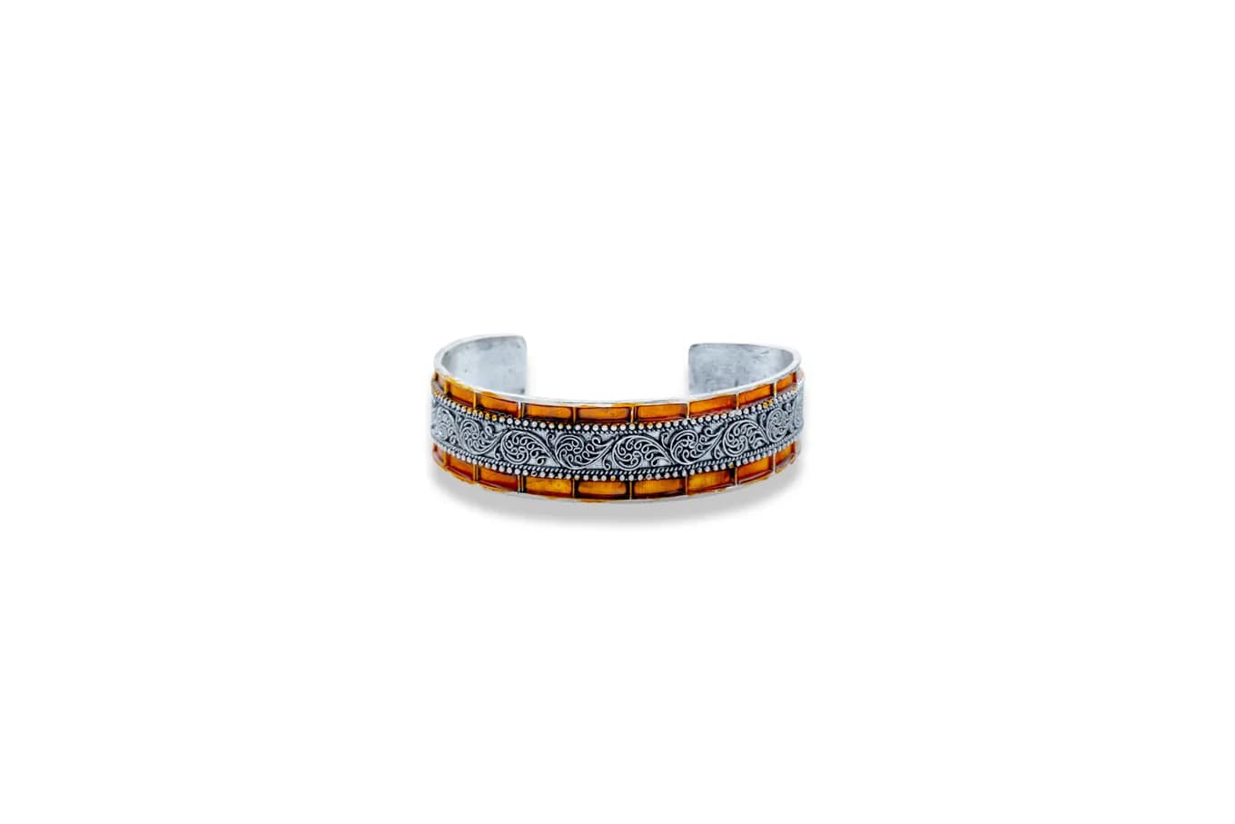 SILVER FLAME CUFF BANGLES
