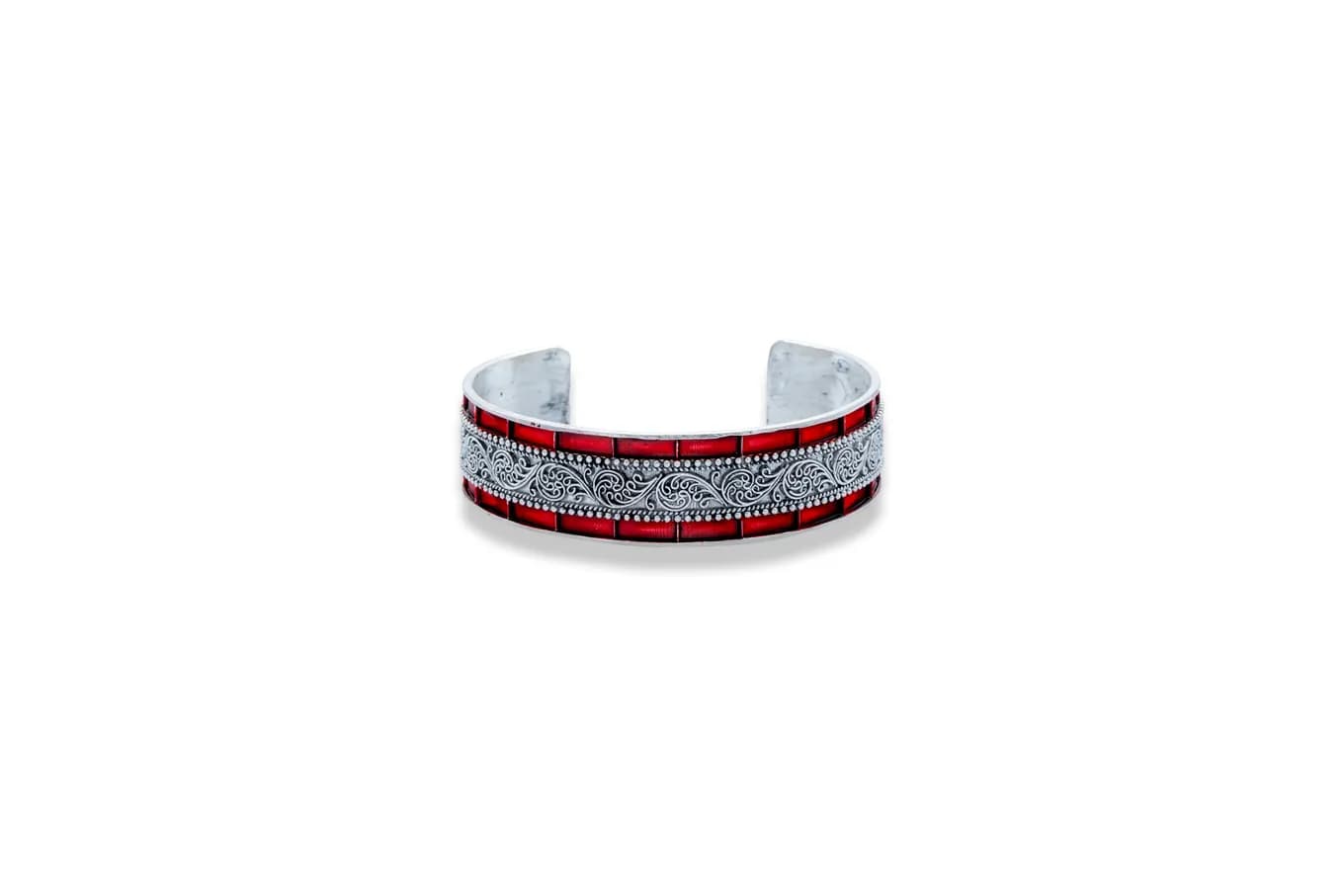 SILVER FLAME CUFF BANGLES
