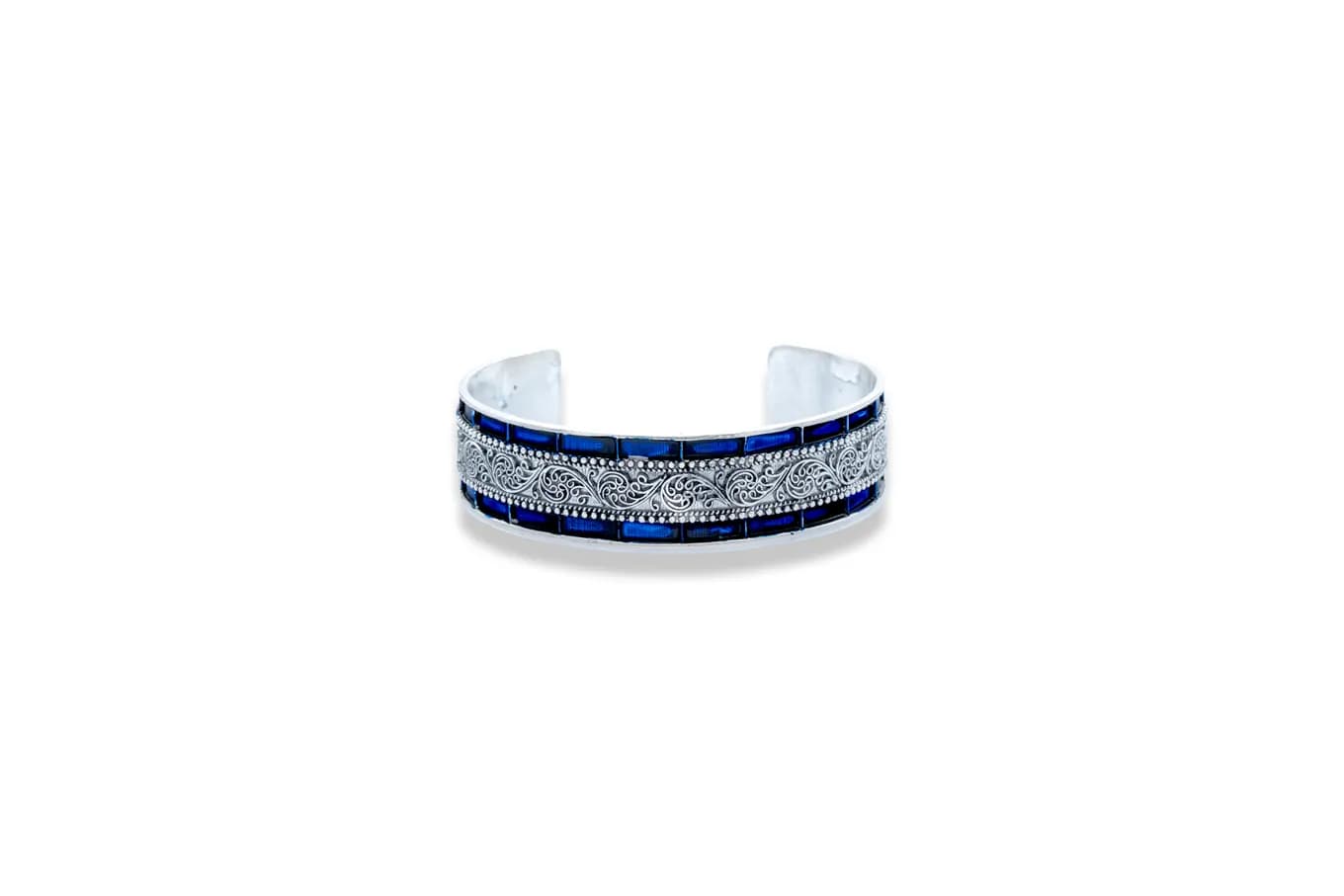 SILVER FLAME CUFF BANGLES