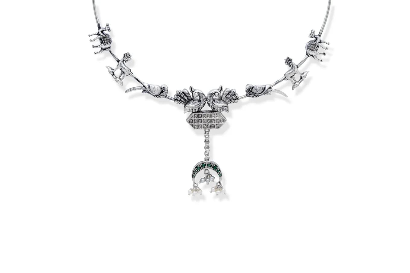 NATURE'S PARADE SILVER NECKLACE