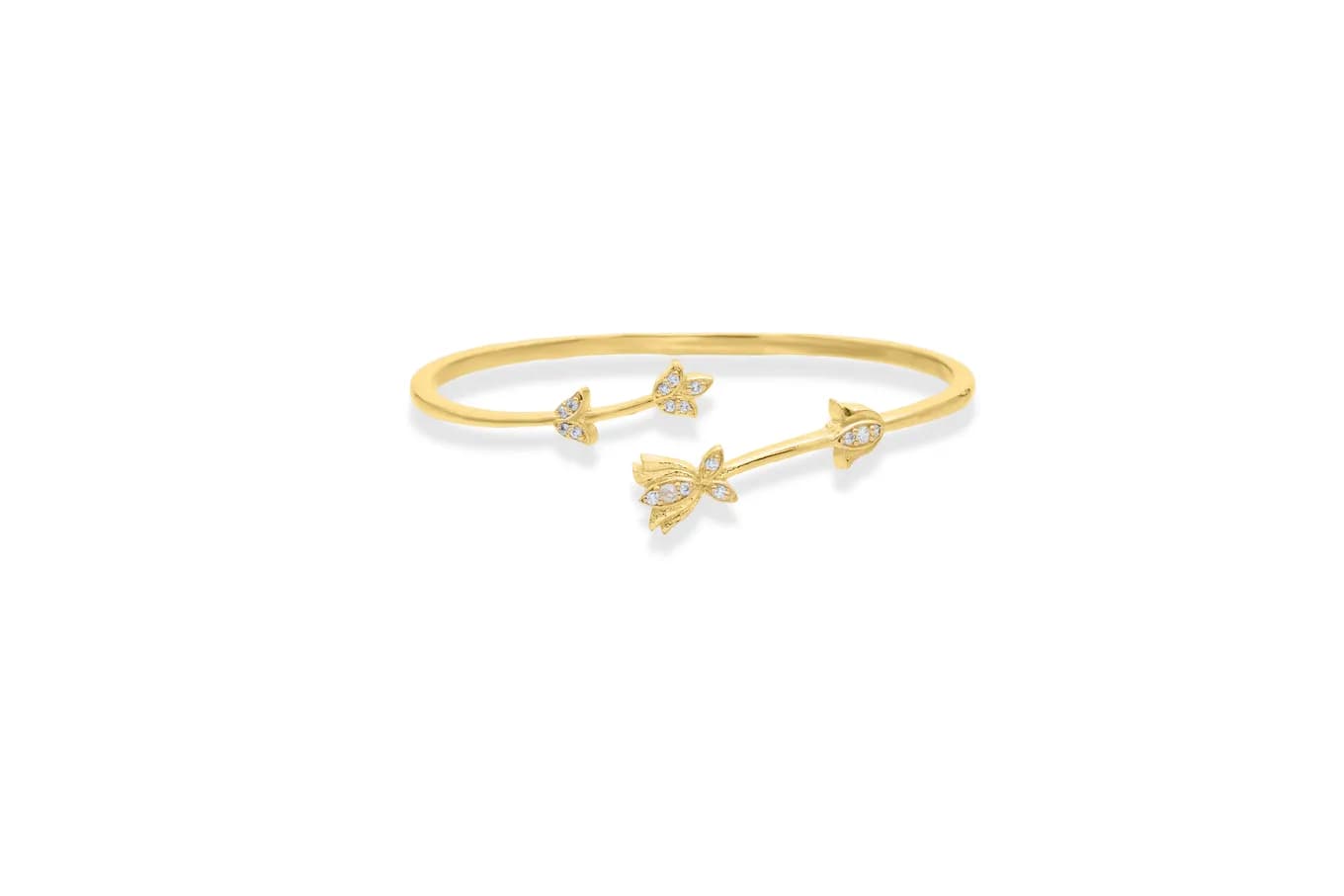 LOTUS MOTIF SILVER BANGLE