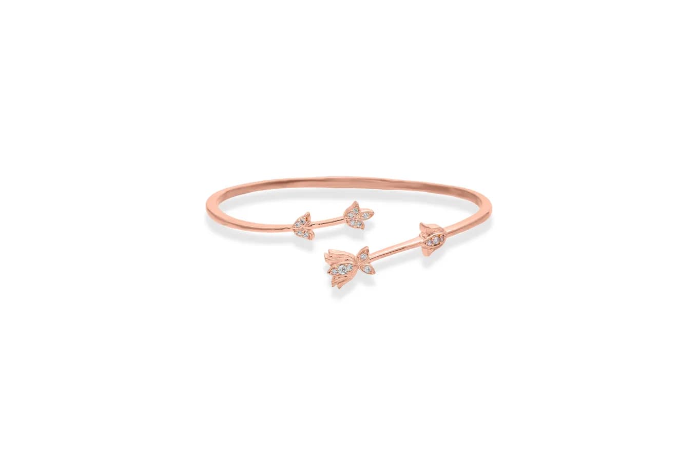 LOTUS MOTIF SILVER BANGLE