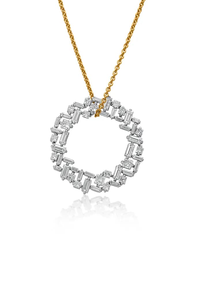 CIRCLE OF LIGHT DIAMOND PENDANT(18K WITH NATURAL DIAMONDS)