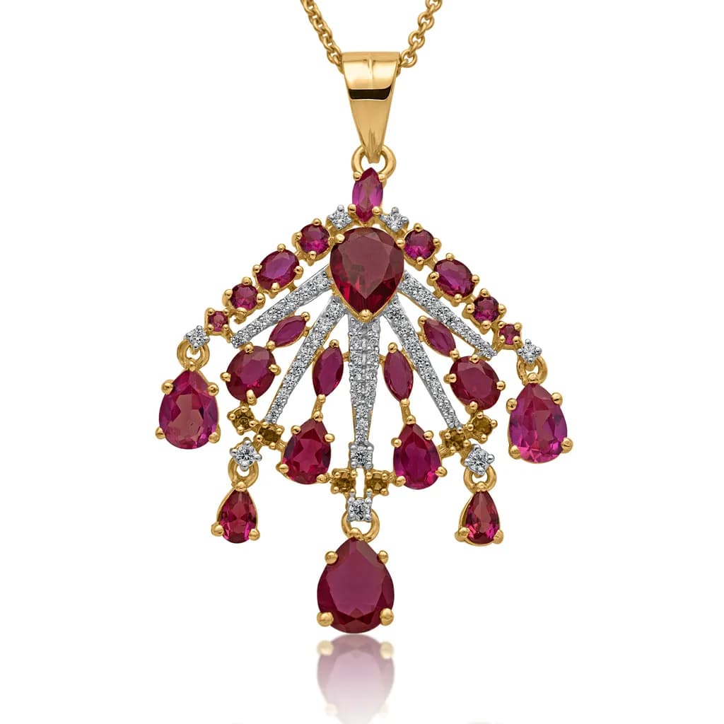 ROUGE REGALIA DIAMOND PENDANT(18K WITH NATURAL DIAMONDS)