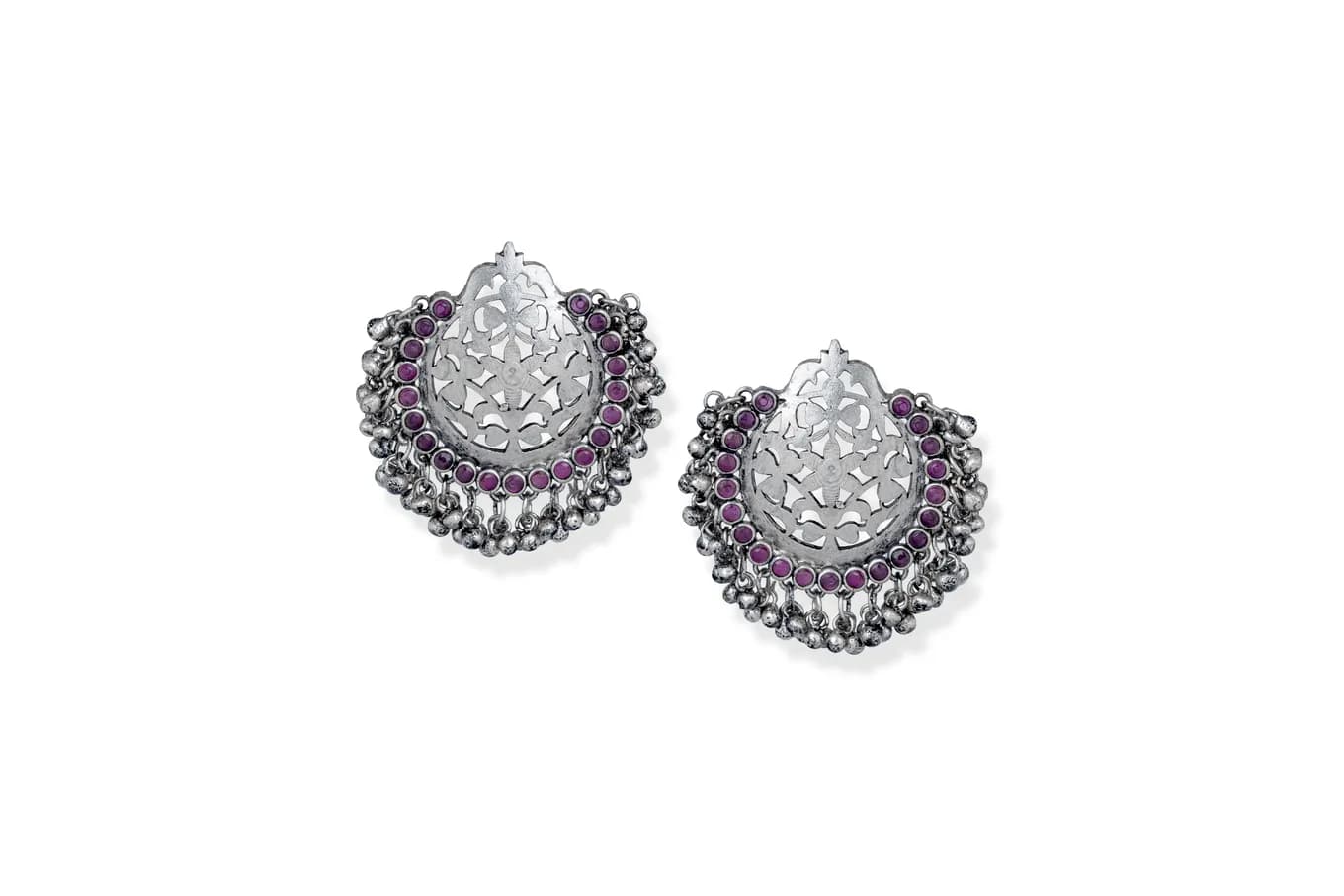 PINK RADIANCE SILVER EARRINGS