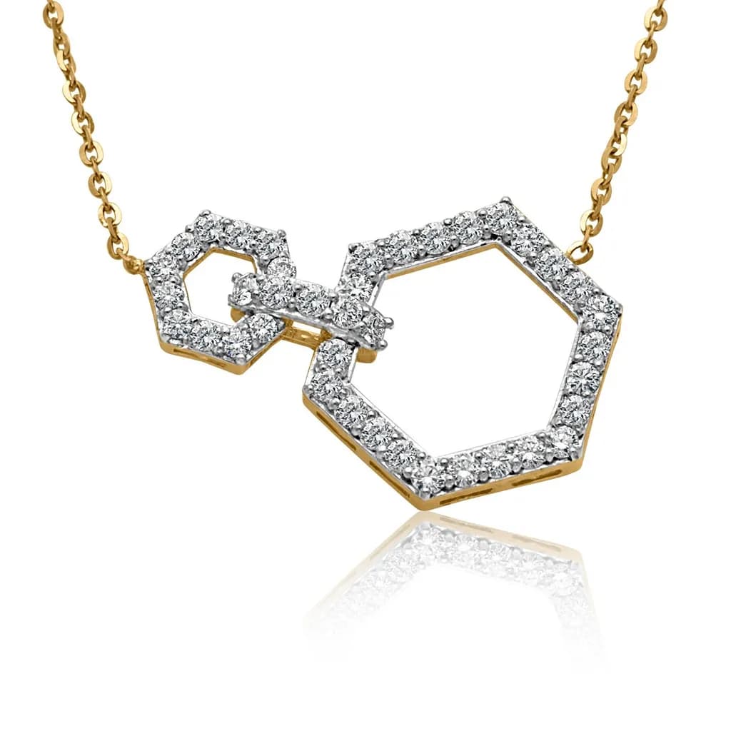 HEXA GLEAM DIAMOND PENDANT(18K WITH NATURAL DIAMONDS)