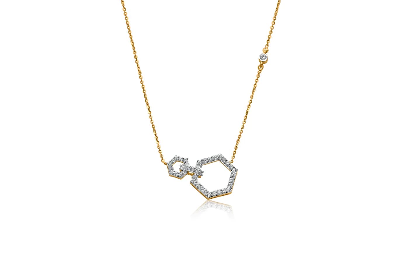 HEXA GLEAM DIAMOND PENDANT(18K WITH NATURAL DIAMONDS)