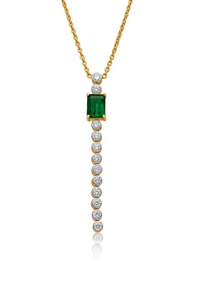 GREEN ENVY DIAMOND PENDANT(18K WITH NATURAL DIAMONDS)