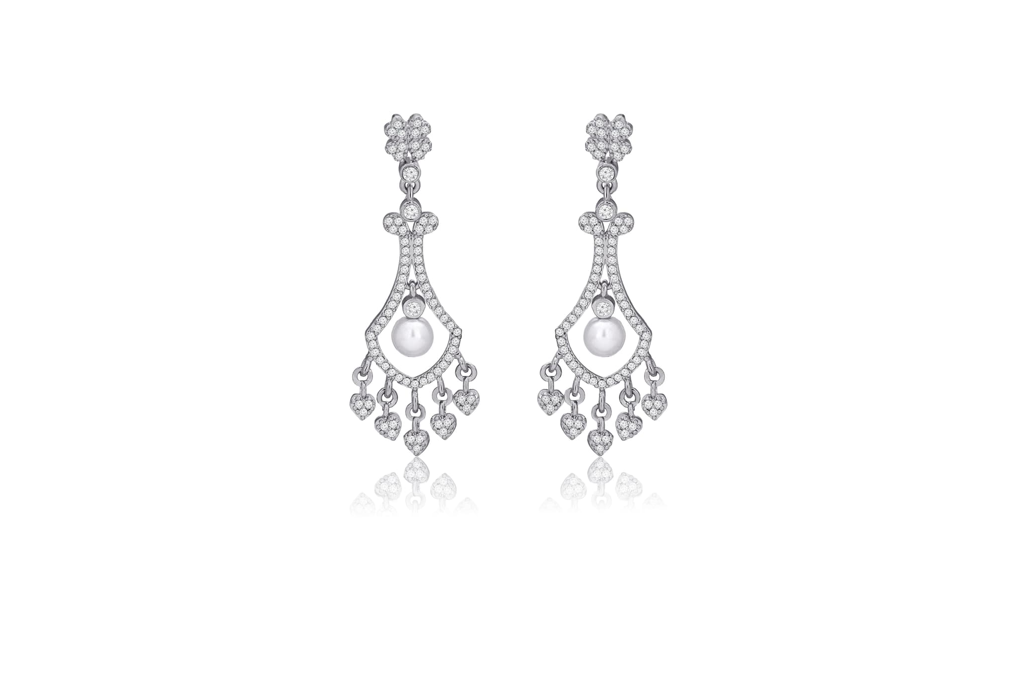 SILVER LOVE DROP EARRINGS