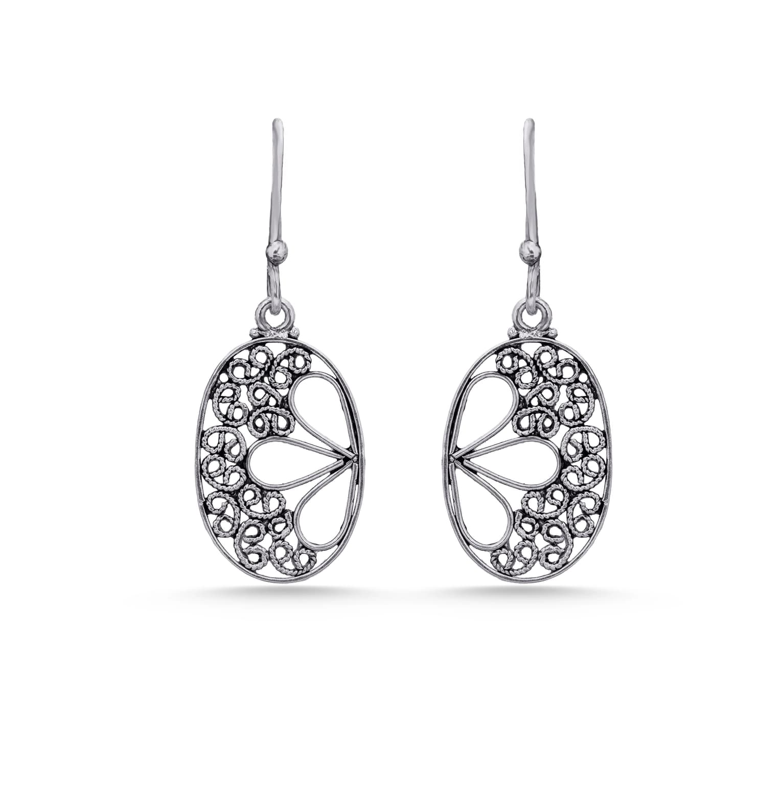 SWANKY SILVER DROP EARRING