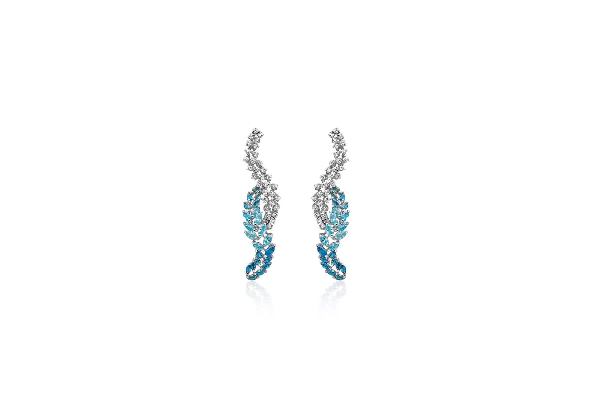 VIBRANT TOPAZ AND DIAMOND NECKLACE SET (18k With Natural Diamonds)