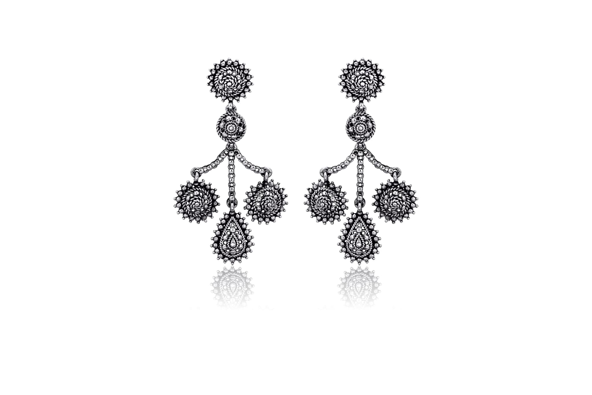 SILVER CHANDELIER EARRINGS