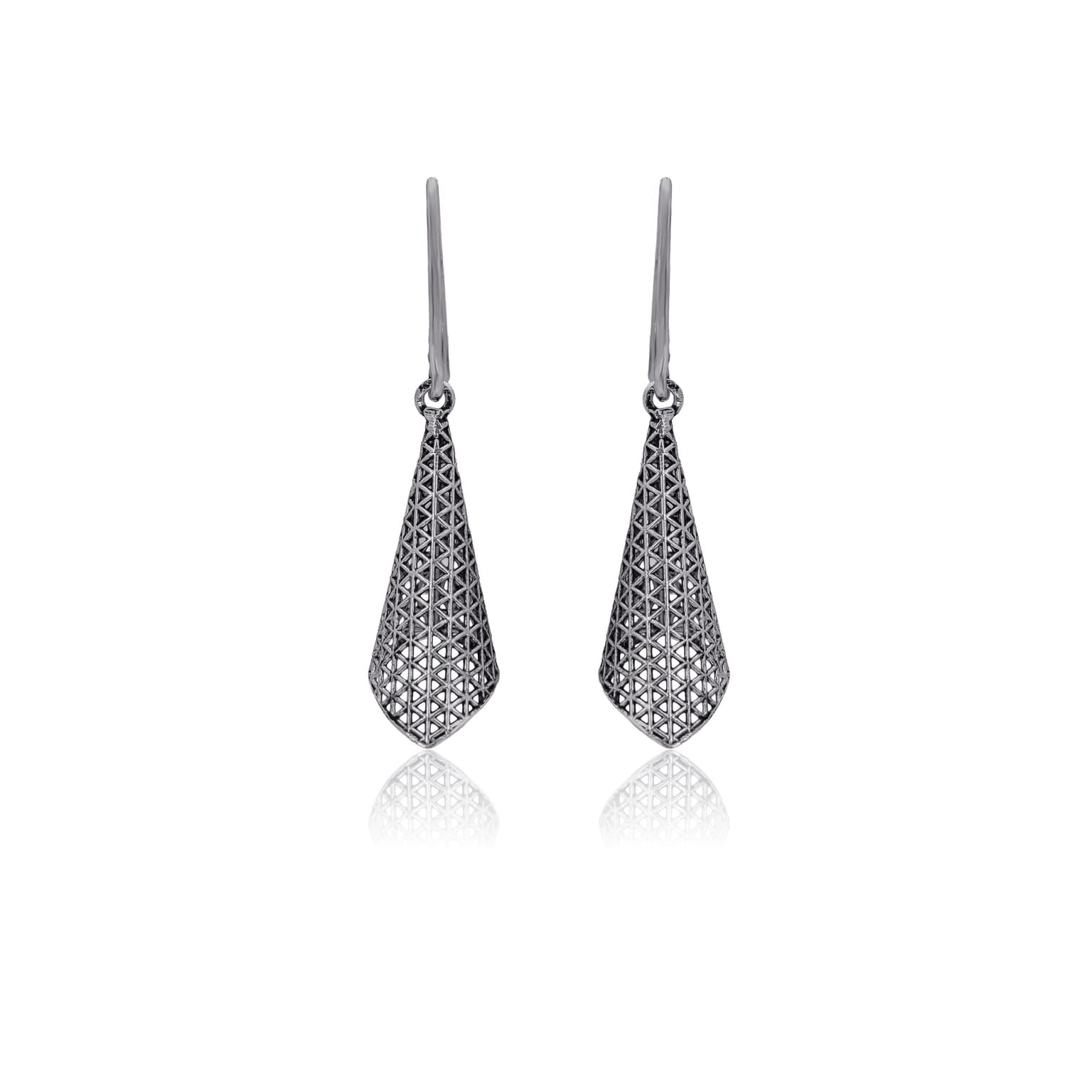 CONOID SILVER EARRINGS