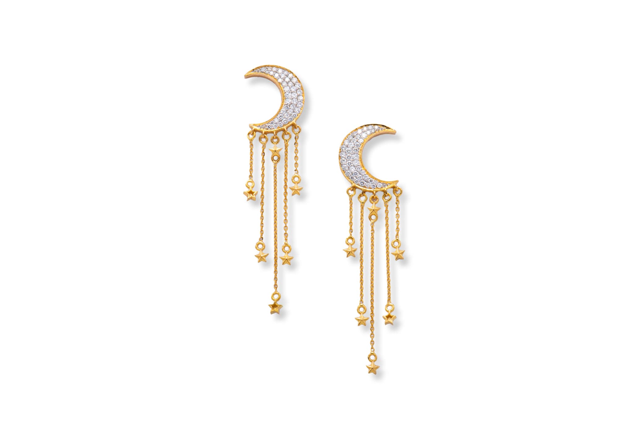 DIAMOND CELESTIAL EARRINGS (14K WITH LAB GROWN DIAMONDS)