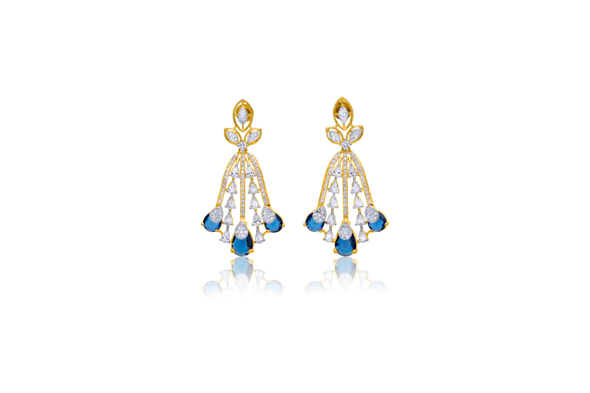 BLUE AURA SILVER NECKLACE SET