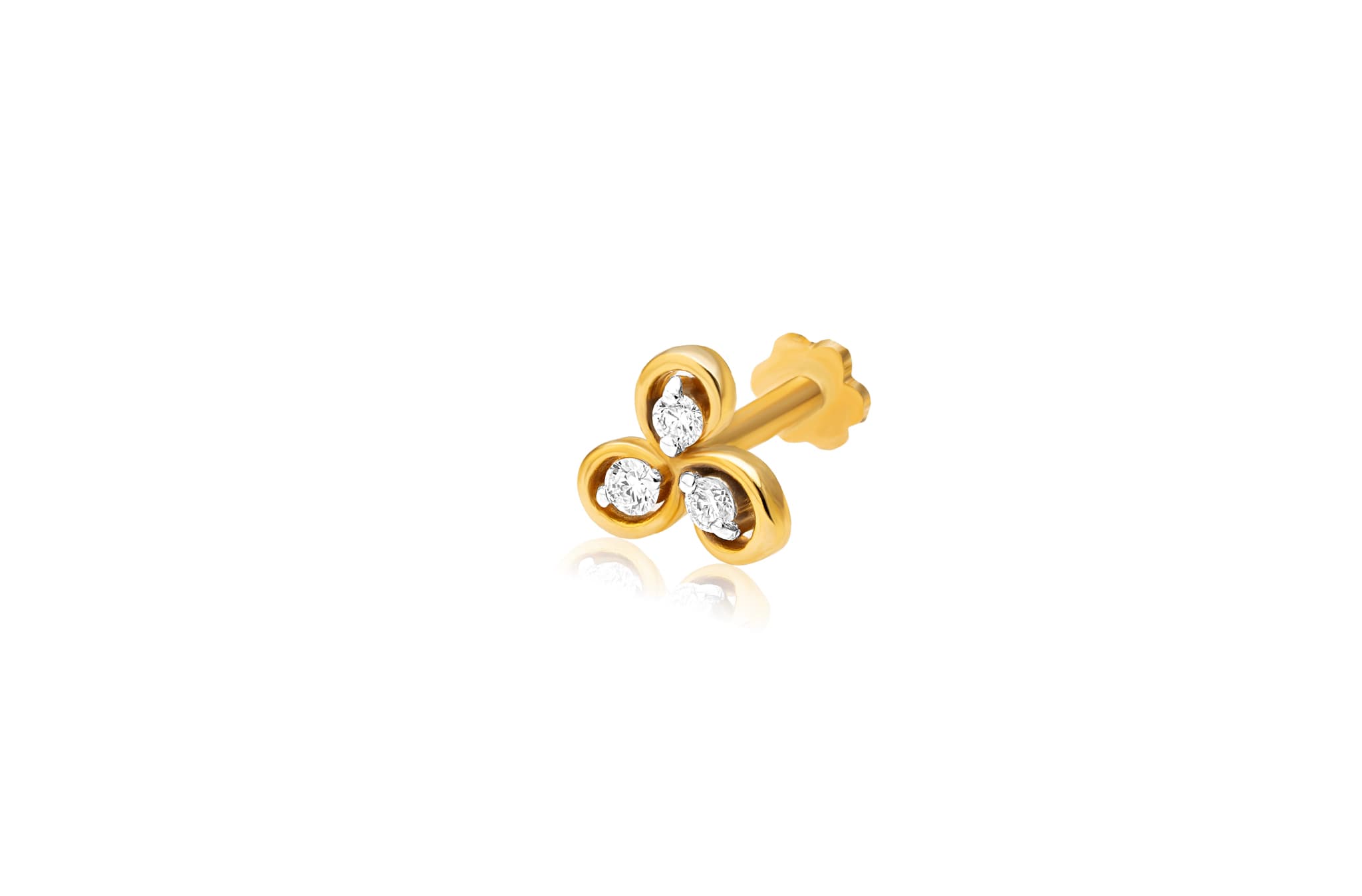 SPARKLING DIAMOND LEAF NOSEPIN (18K WITH NATURAL DIAMONDS)