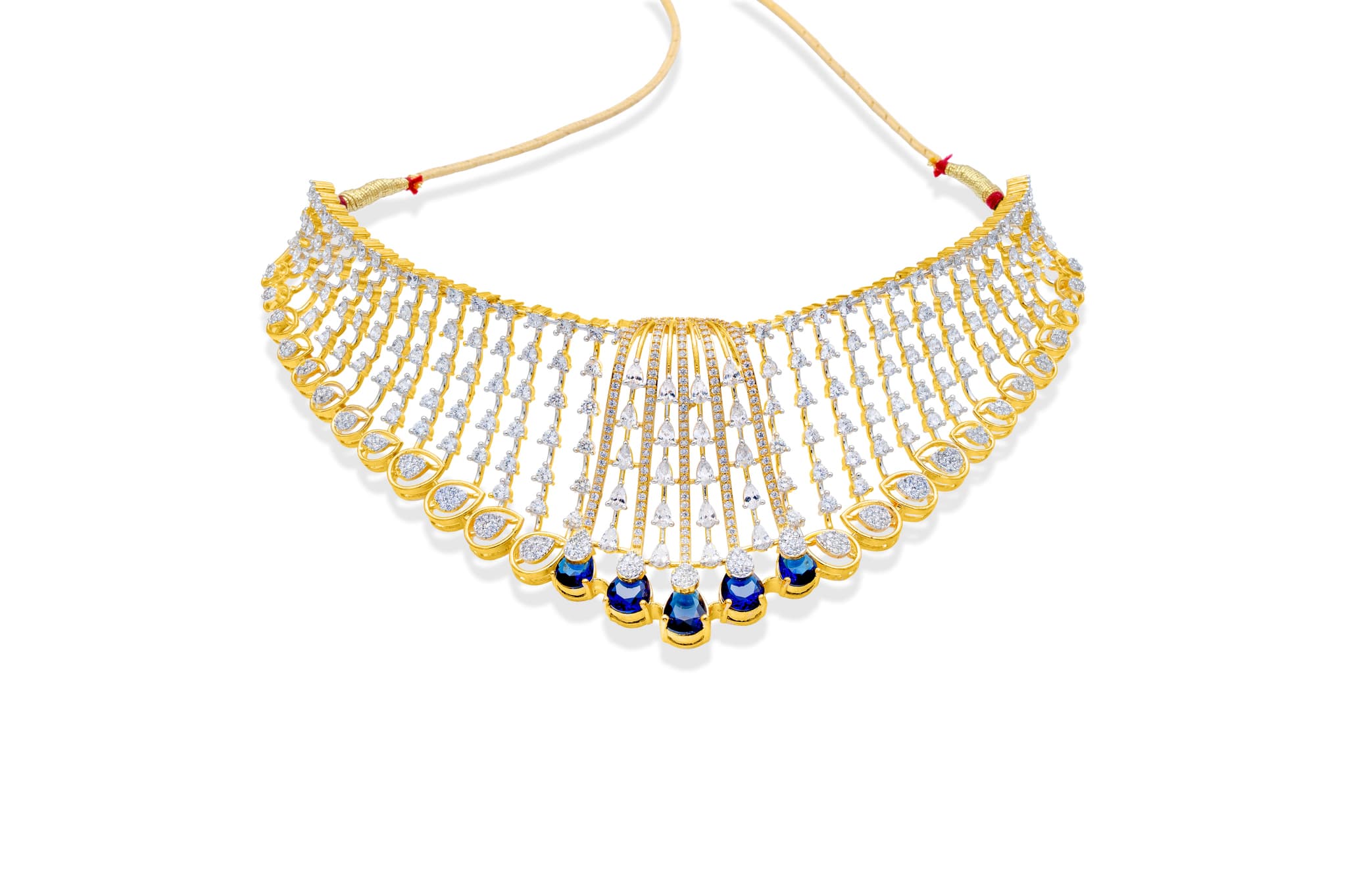BLUE AURA SILVER NECKLACE SET