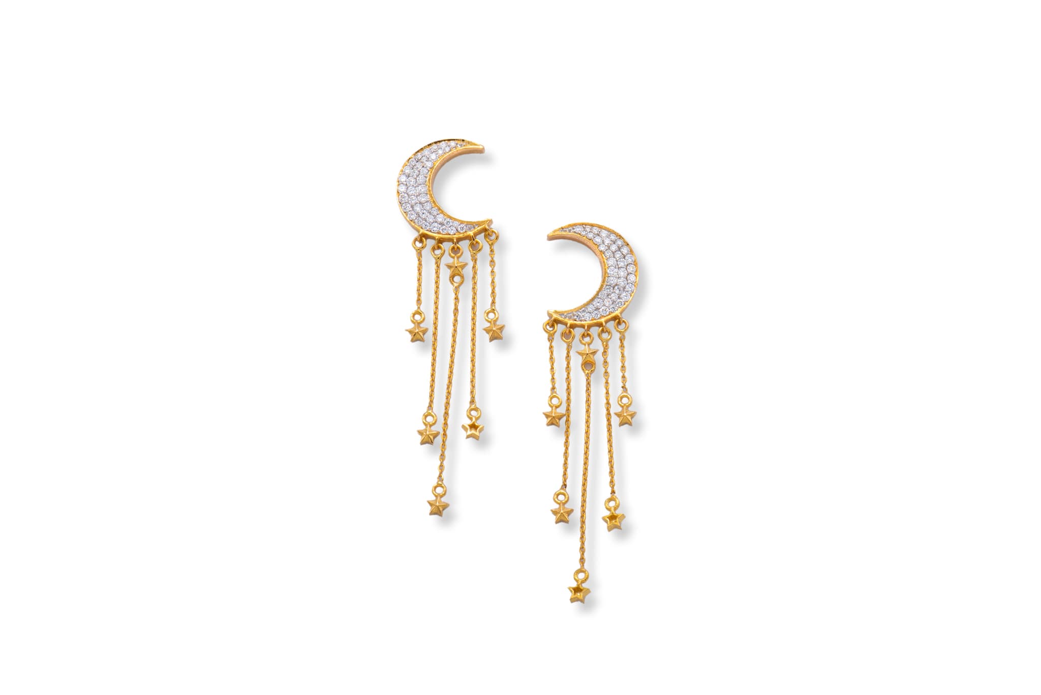 DIAMOND CELESTIAL EARRINGS (14K WITH NATURAL DIAMONDS)