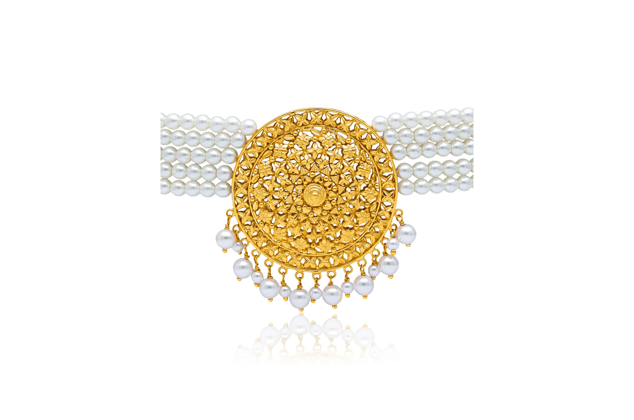 TRADITIONAL GOLD CHOKER NECKLACE