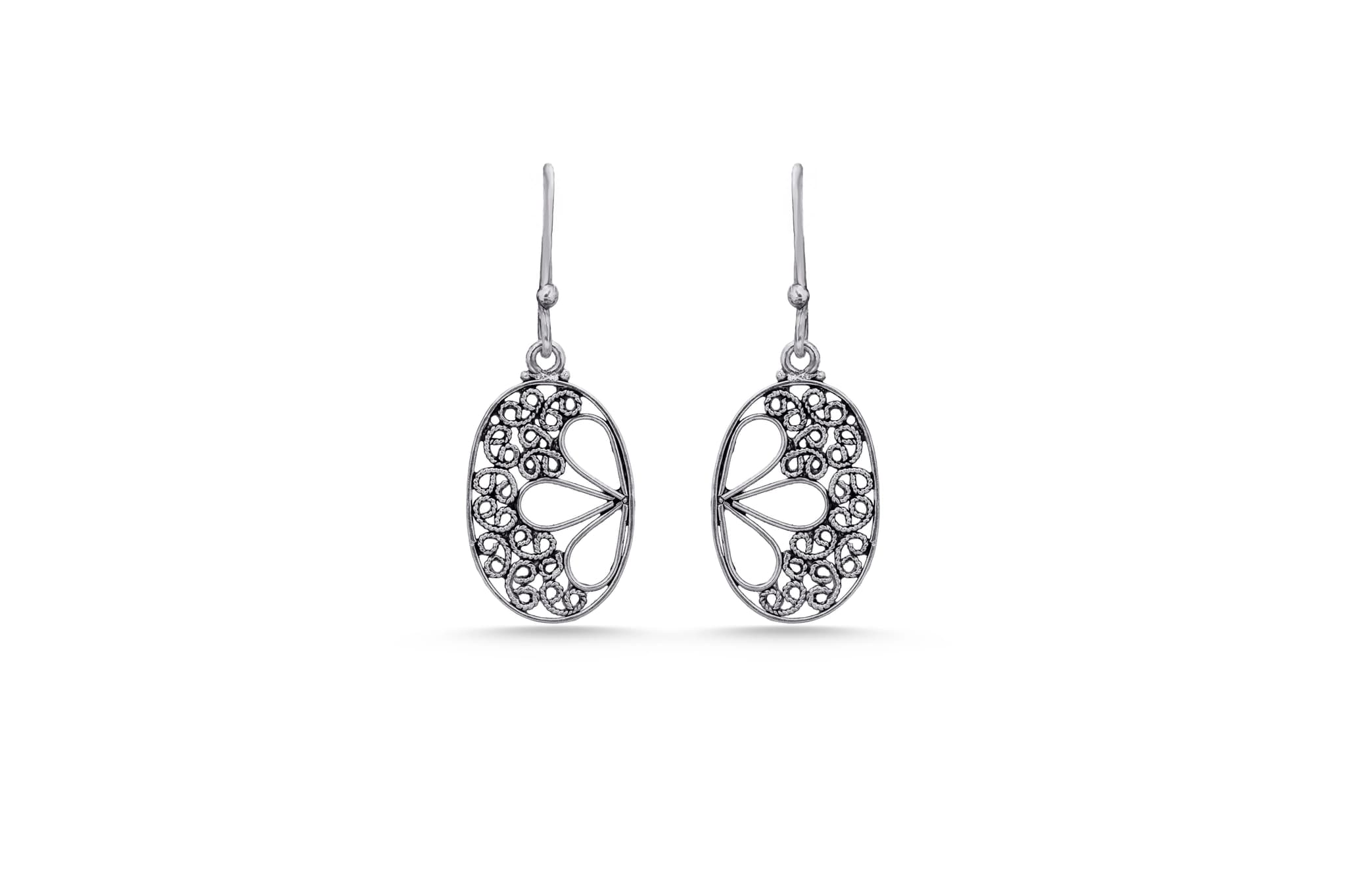 SWANKY SILVER DROP EARRING