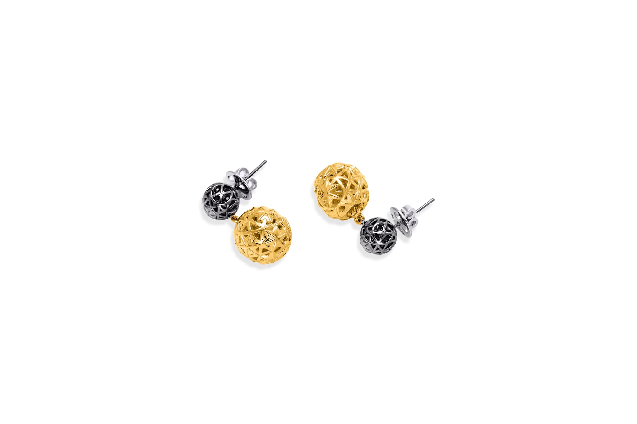 Globule Silver Drop Earrings