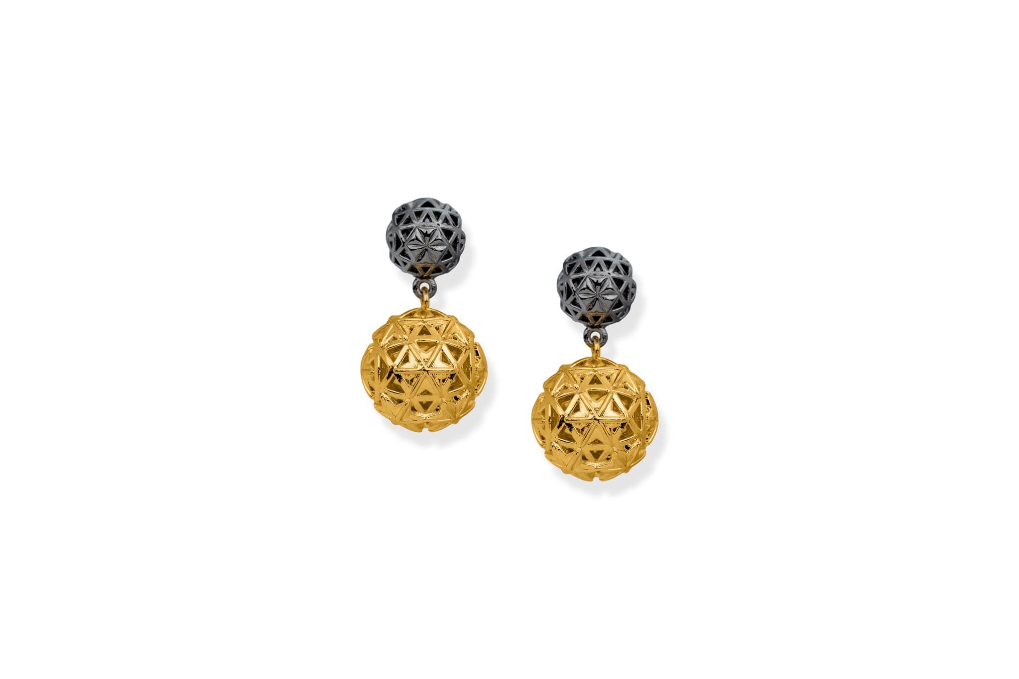 Globule Silver Drop Earrings