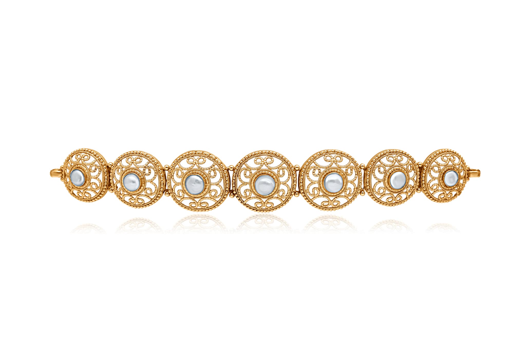 CLASSIC FILIGREE GOLD CHOKER NECKLACE