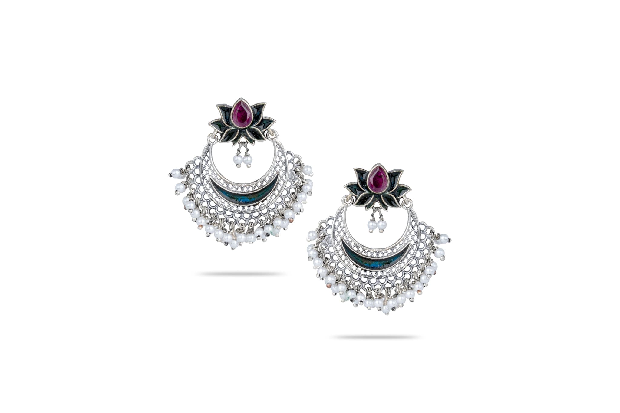 SILVER LOTUS DANGLERS